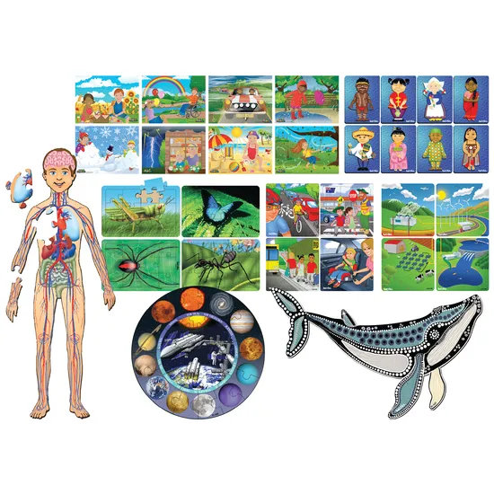 Educational Puzzles Super Set - Set of 31 - Modern Teaching Aids NZ