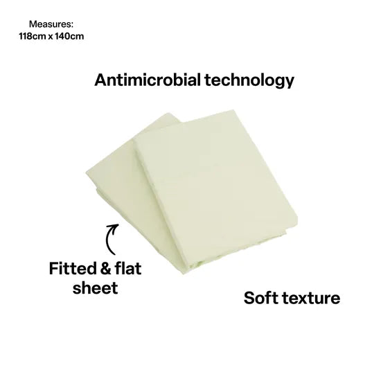 Max & Rosie Premium Cotton Cot Sheet Set - Mint Green - Modern Teaching Aids NZ