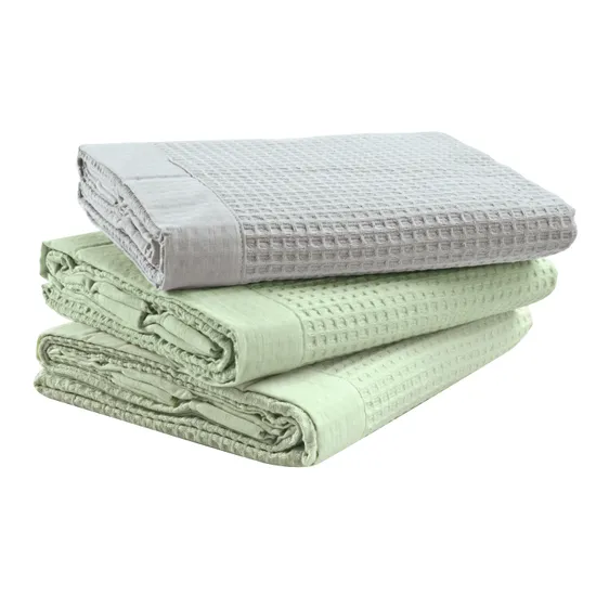 Max & Rosie Cotton Waffle Blanket - Mint Green - Modern Teaching Aids NZ