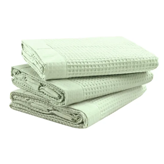 Max & Rosie Cotton Waffle Blanket - Mint Green - Modern Teaching Aids NZ