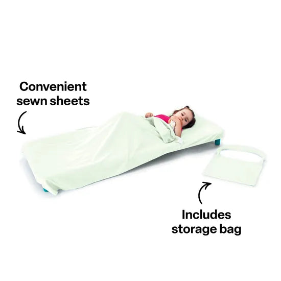 Max & Rosie Stacking Bed Sheet Set - Mint Green - Modern Teaching Aids NZ