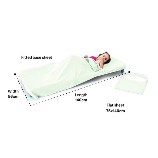 Max & Rosie Stacking Bed Sheet Set - Mint Green - Modern Teaching Aids NZ