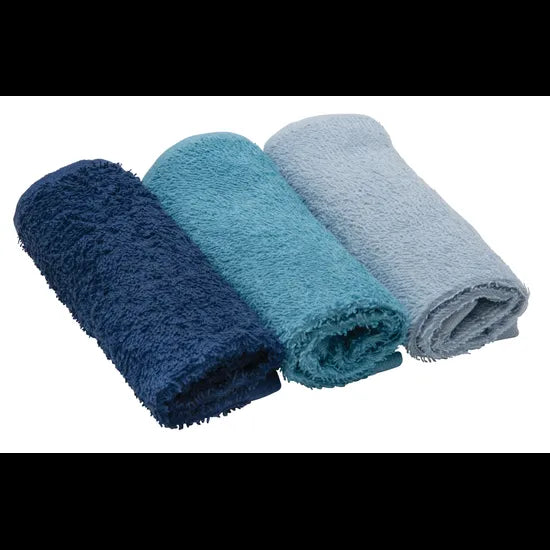 Max & Rosie Face Washers - Sky/Teal/Denim 10 Pieces - Modern Teaching Aids NZ