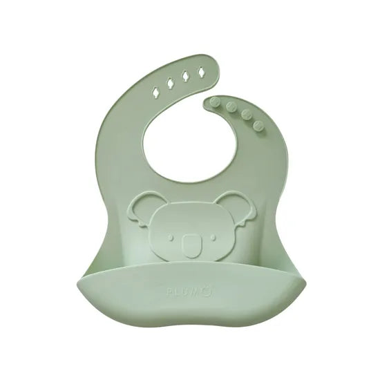 Plum Silicone Bib - Olive