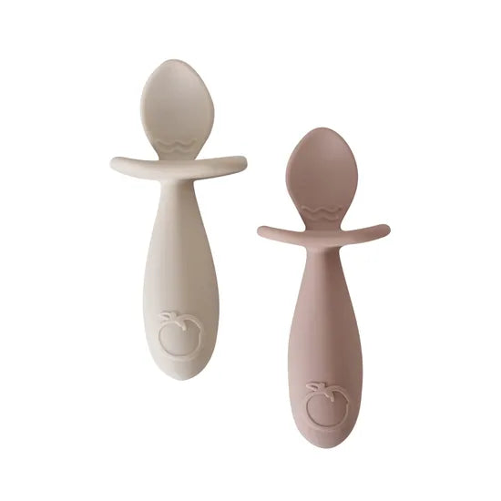 Plum Silicone Spoon Pack of 2- Sand/ Nutmeg