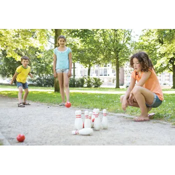 BS Toys - Red & White Bowling - Modern Teaching Aids NZ