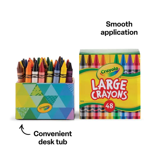 Crayola Desk Crayons - Tub of 48 - Modern Teaching Aids NZ
