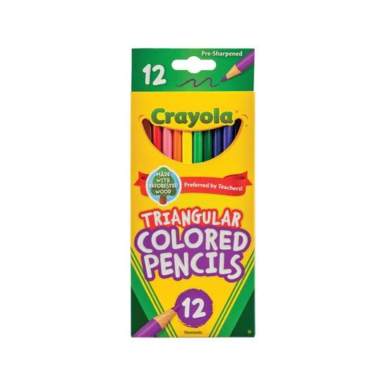 Crayola Triangular Colour Pencils - Pack of 12 - Modern Teaching Aids NZ