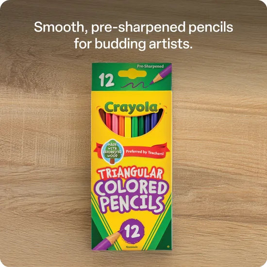 Crayola Triangular Colour Pencils - Pack of 12 - Modern Teaching Aids NZ