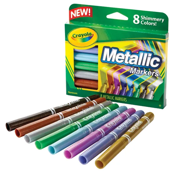 Crayola Metallic Markers - Pack of 8 - Modern Teaching Aids NZ