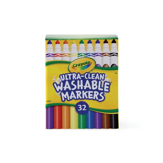 Crayola Broadline Washable Markers - Tub of 32 - Modern Teaching Aids NZ
