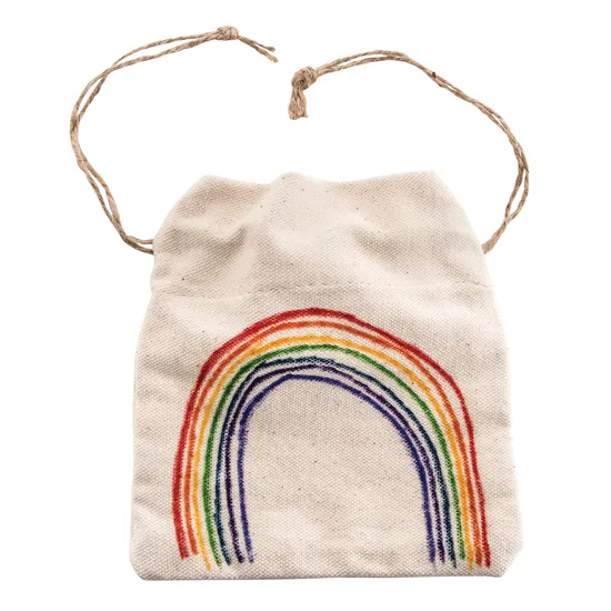 Calico Mini Drawstring Bag - Pack of 10 - Modern Teaching Aids NZ