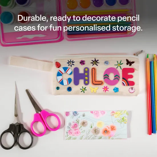 Creatistics Calico Pencil Case with Handle- Pack of 10 - Modern Teaching Aids NZ