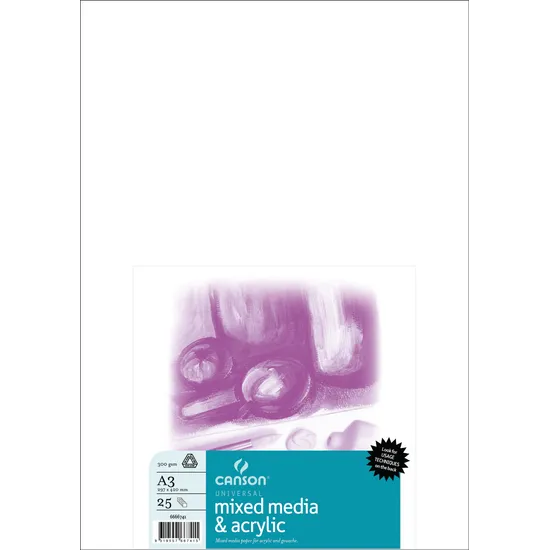 Mixed Media Paper A3 300gsm - Pack of 25 - Modern Teaching Aids NZ