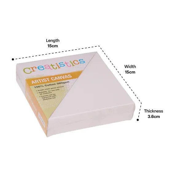 Thick Stretched Canvas - 15x15cm (3.6cm thick) - Modern Teaching Aids NZ