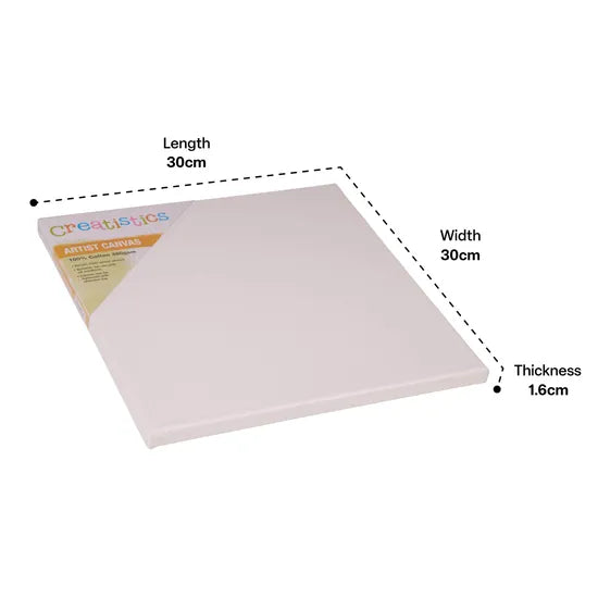 Thin Stretched Canvas - 30x30cm (1.6cm thick) - Modern Teaching Aids NZ