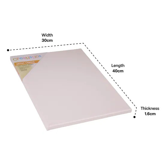 Thin Stretched Canvas - 30x40cm (1.6cm thick) - Modern Teaching Aids NZ