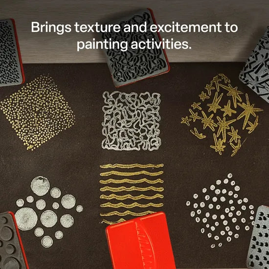 Paint Effect Stamps - Set of 6 - Modern Teaching Aids NZ