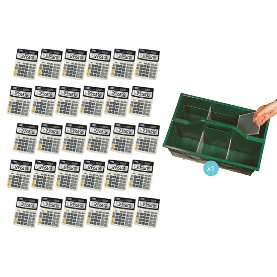 Teachables Calculator Set - 8 Digit with Caddy, Set of 30 - Modern Teaching Aids NZ