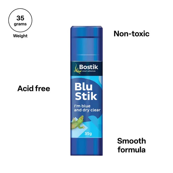 Bostik Blu Stik Glue Sticks 35 g - Pack of 10 - Modern Teaching Aids NZ