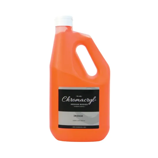 Chromacryl Acrylic Paint - Orange 2 Litre - Modern Teaching Aids NZ
