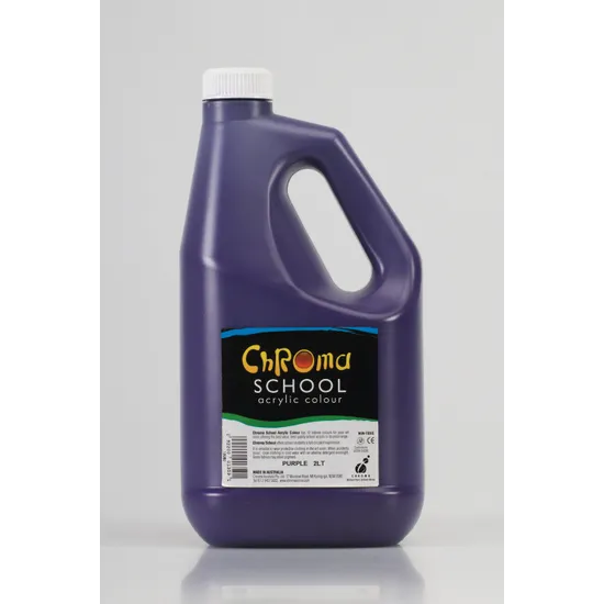 Chroma School Paint - Purple 2 Litre - Modern Teaching Aids NZ