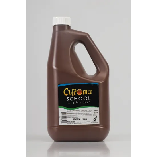Chroma School Paint - Brown 2 Litre - Modern Teaching Aids NZ