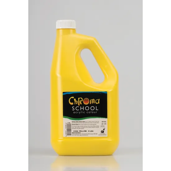 Chroma School Paint - Cool Yellow 2 Litre - Modern Teaching Aids NZ