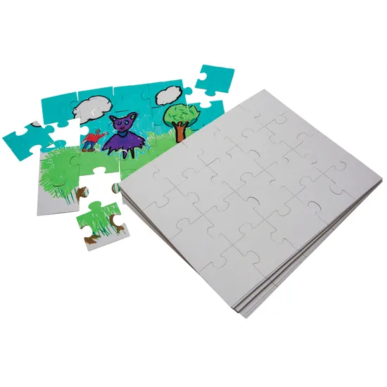 Blank Cardboard Puzzles - Pack of 20 - Modern Teaching Aids NZ