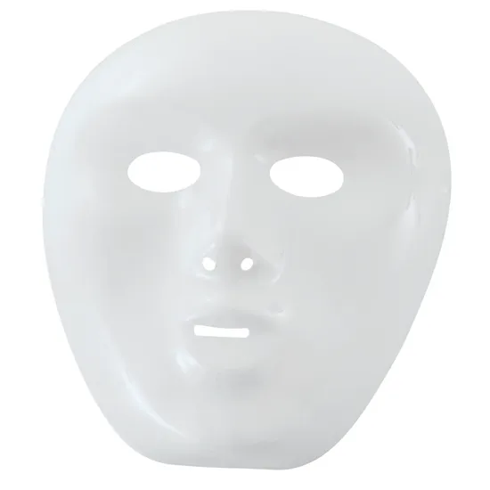 White Plastic Masks - Pack of 12 - Modern Teaching Aids NZ