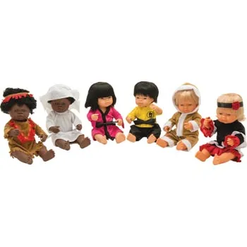 Baby Dolls with Cultural Doll Clothes 38cm (H) - Set of 6 - Modern Teaching Aids NZ