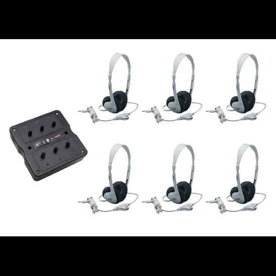 Bluetooth Jackbox & 6 Headphones Kit