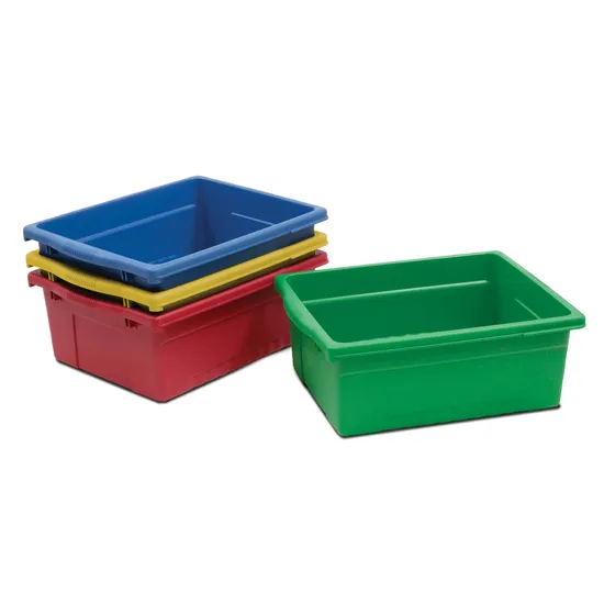 Open Tubs - Blue, Red, Green & Yellow, Set of 4