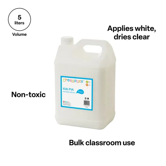 Creatistics PVA Washable School Glue 5 Litres - Modern Teaching Aids NZ