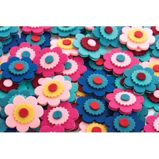 Felt Flowers - Pack of 100 - Modern Teaching Aids NZ