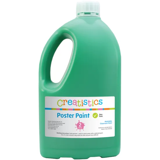 Creatistics Poster Paint 2L - Green - Modern Teaching Aids NZ