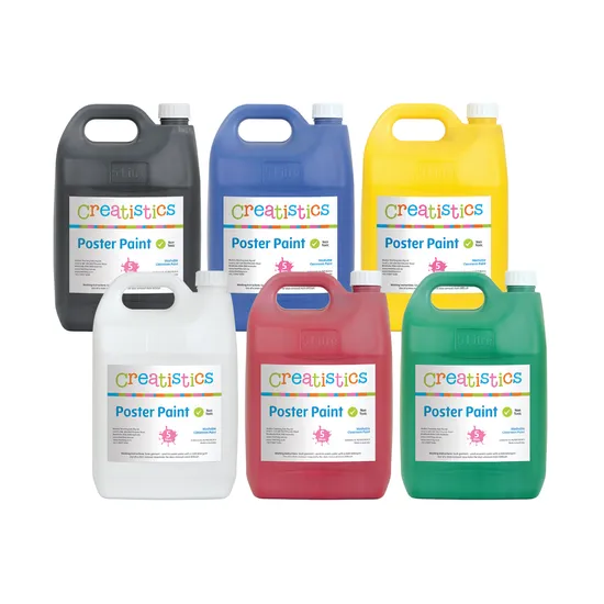 Creatistics Poster Paint 5L - Kit of 6 - Modern Teaching Aids NZ