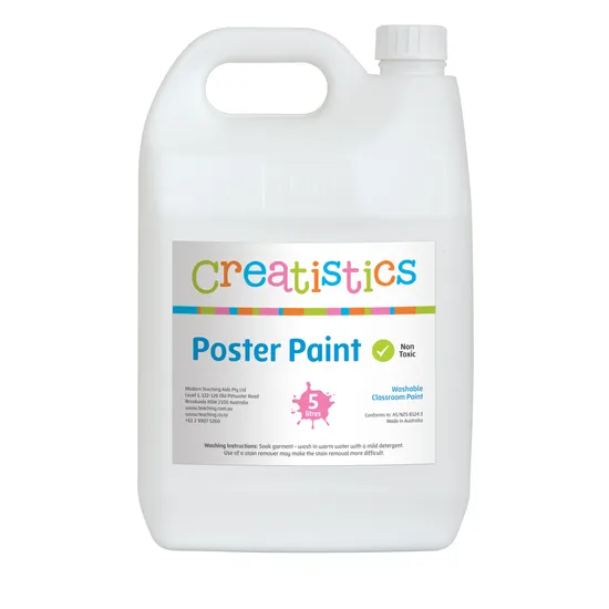 Creatistics Poster Paint 5L - White - Modern Teaching Aids NZ
