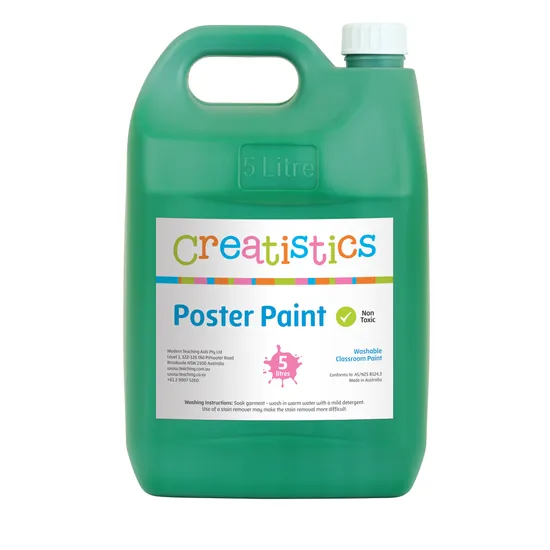 Creatistics Poster Paint 5L - Green - Modern Teaching Aids NZ