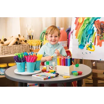 Creatistics Jumbo Hexagonal Coloured Pencils- Stand of 60 - Modern Teaching Aids NZ