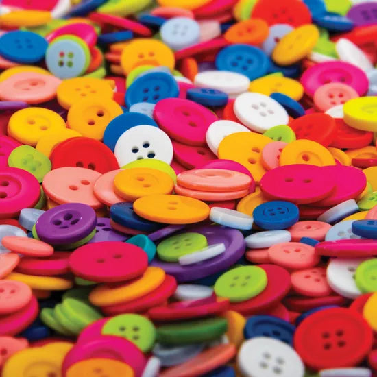 Assorted Buttons, Bright - 600g - Modern Teaching Aids NZ