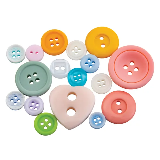 Assorted Buttons, Pastel - 600g - Modern Teaching Aids NZ