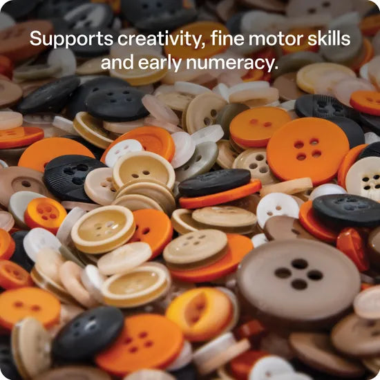 Assorted Buttons, Natural - 600g - Modern Teaching Aids NZ