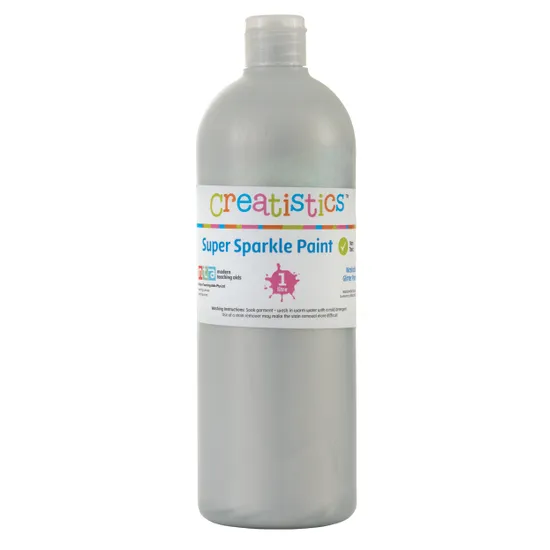 Creatistics Super Sparkle Paint 1L - Silver - Modern Teaching Aids NZ