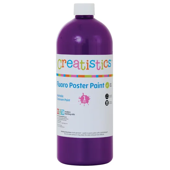 Fluoro Poster Paint - Kit of 6 - Modern Teaching Aids NZ