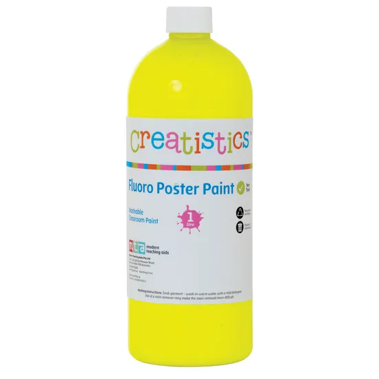 Fluoro Poster Paint - Kit of 6 - Modern Teaching Aids NZ