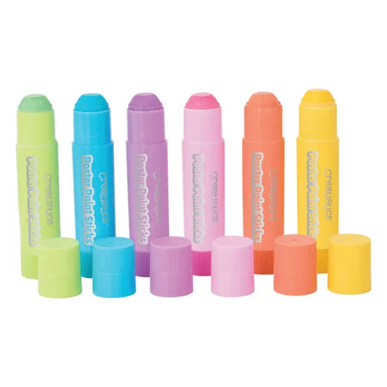 Pastel Poster Paint Sticks - Pack of 6 - Modern Teaching Aids NZ