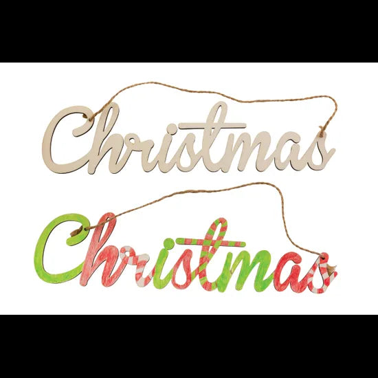 Wooden Christmas Sign - Pack of 10 - Modern Teaching Aids NZ