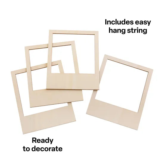 Wooden Polaroid Frames - Pack of 10 - Modern Teaching Aids NZ