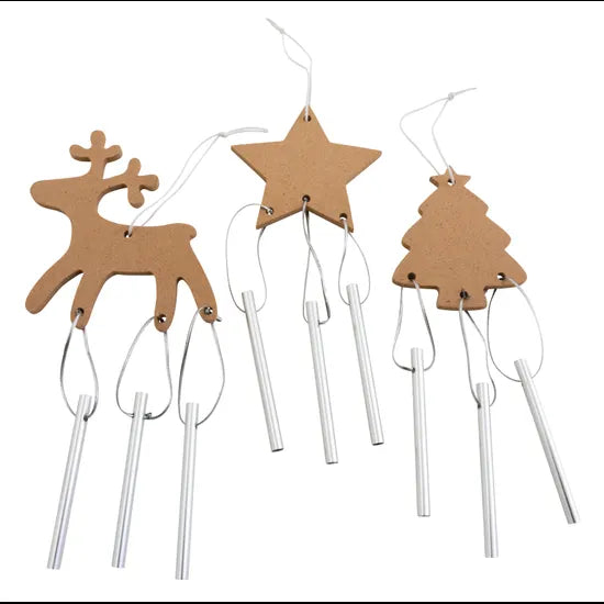 Wooden Christmas Windchimes - Pack of 12 - Modern Teaching Aids NZ